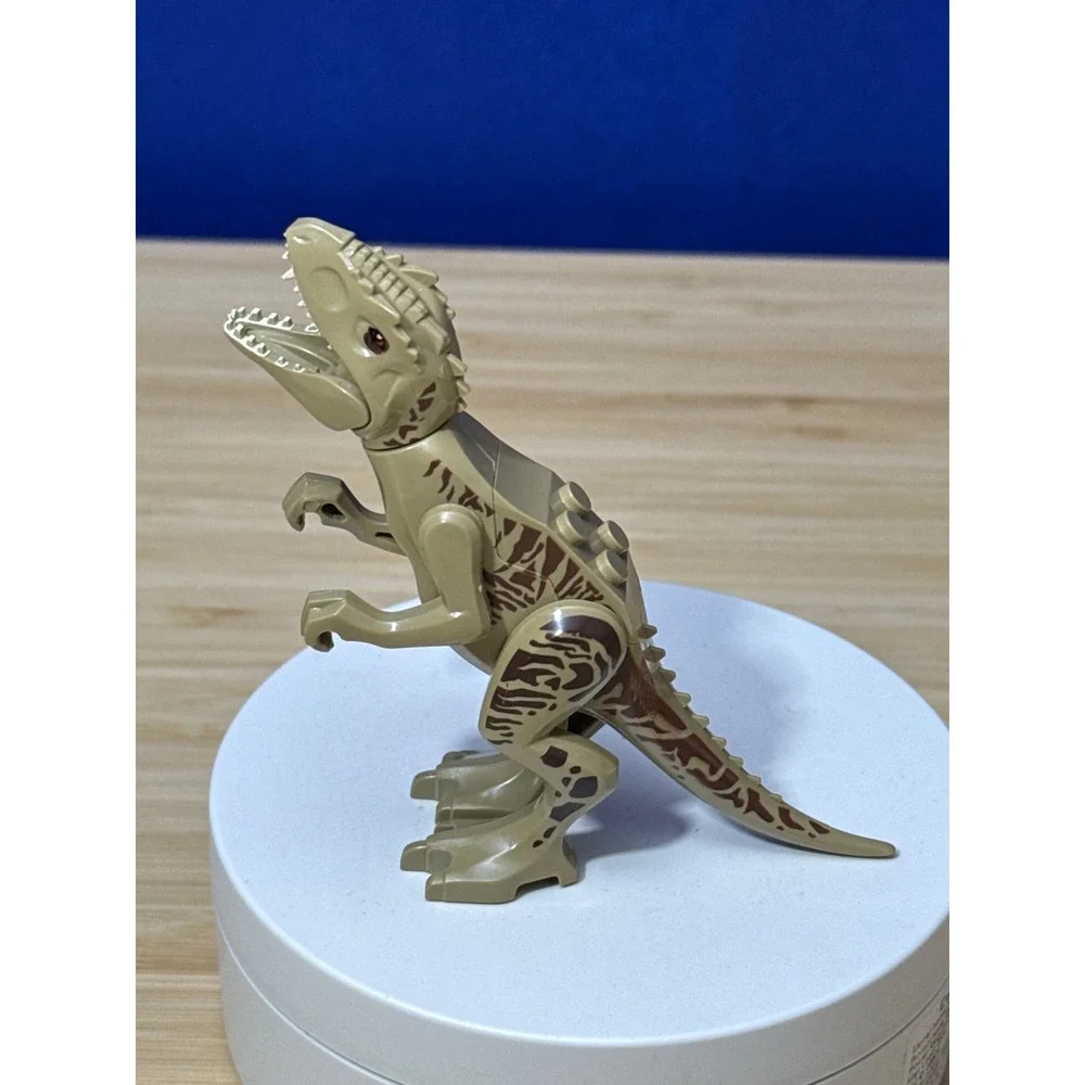 LEGO Jurassic World T-Rex Dinosaur Figure Olive Green Brown Stripes T-12